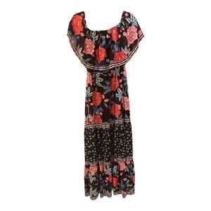 Vici Maxi Bohemian Dress, Size M, Multicolored, Ruffled & Floaty.
